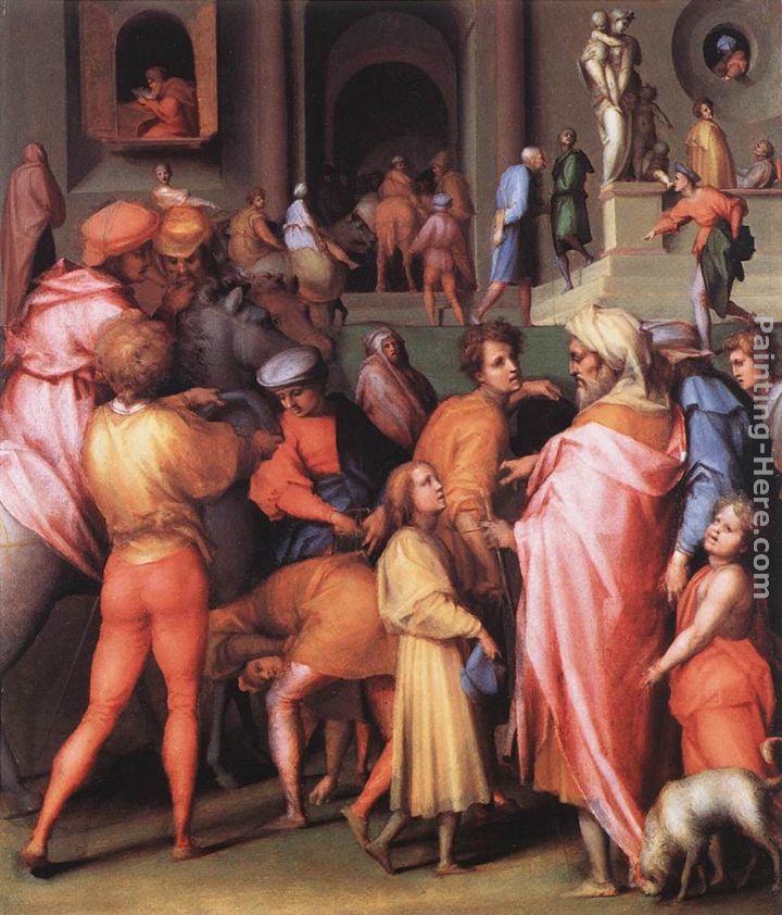 Joseph Being Sold to Potiphar painting - Jacopo Pontormo Joseph Being Sold to Potiphar art painting
